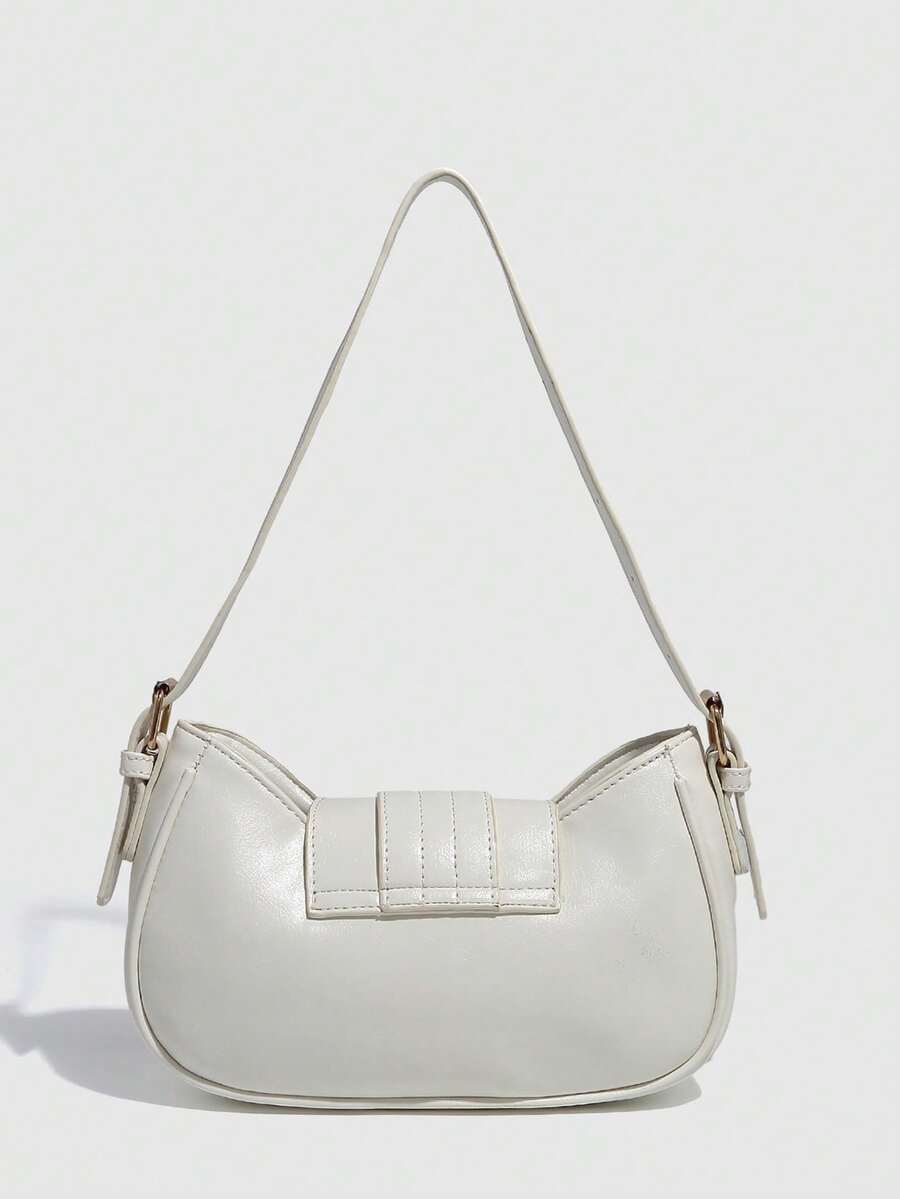 Women's Retro Colorblock Underarm Bag With Two Straps Niche Gothic Steampunk Y2K Small Square Shoulder Purse Festival Street Style