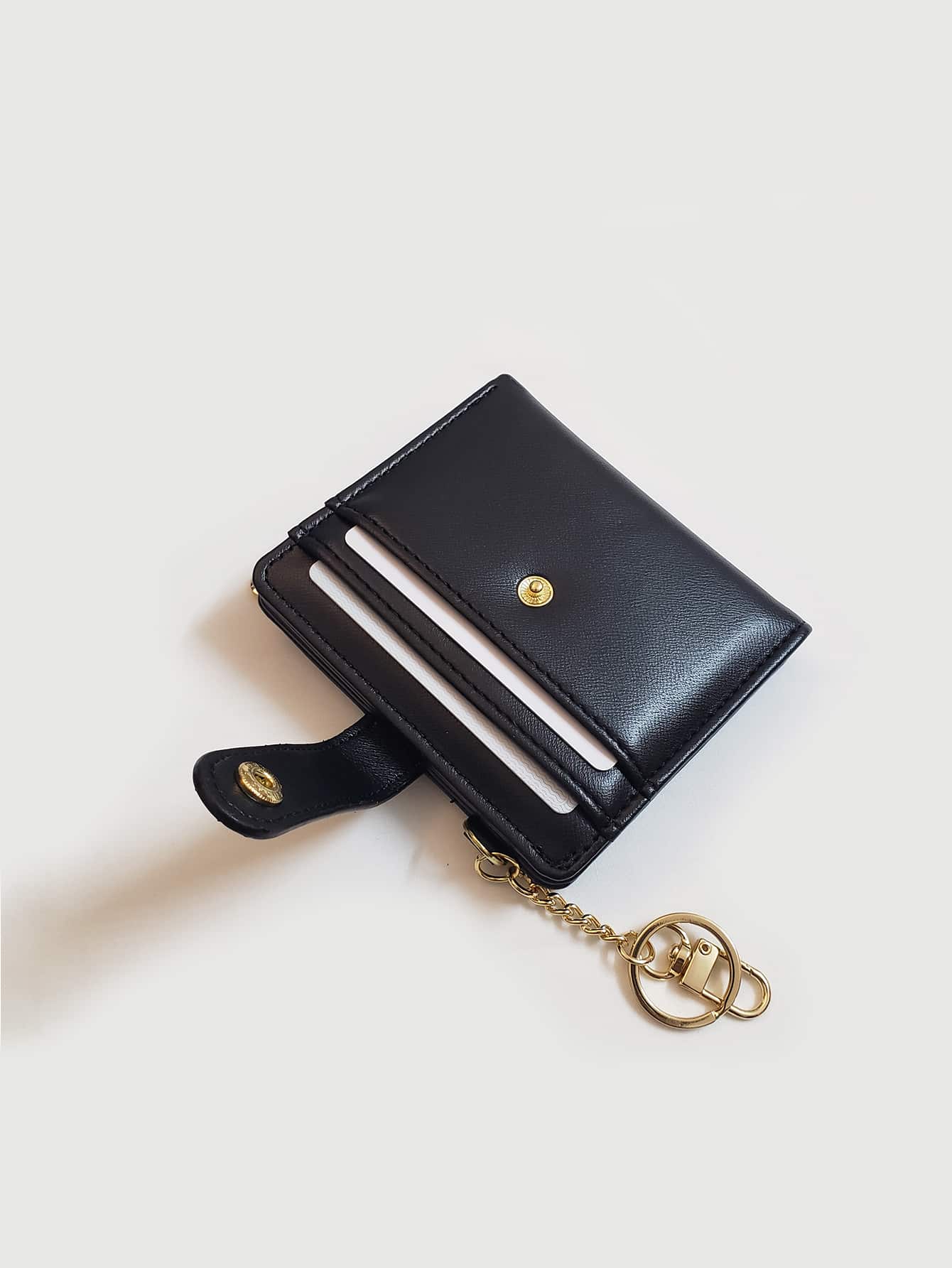 Women's Brown PU Leather Pocket Wallet With Stitch Detail ID Window Bi Fold Credit Card Holder Minimalist Fashion Small Wallet Gift