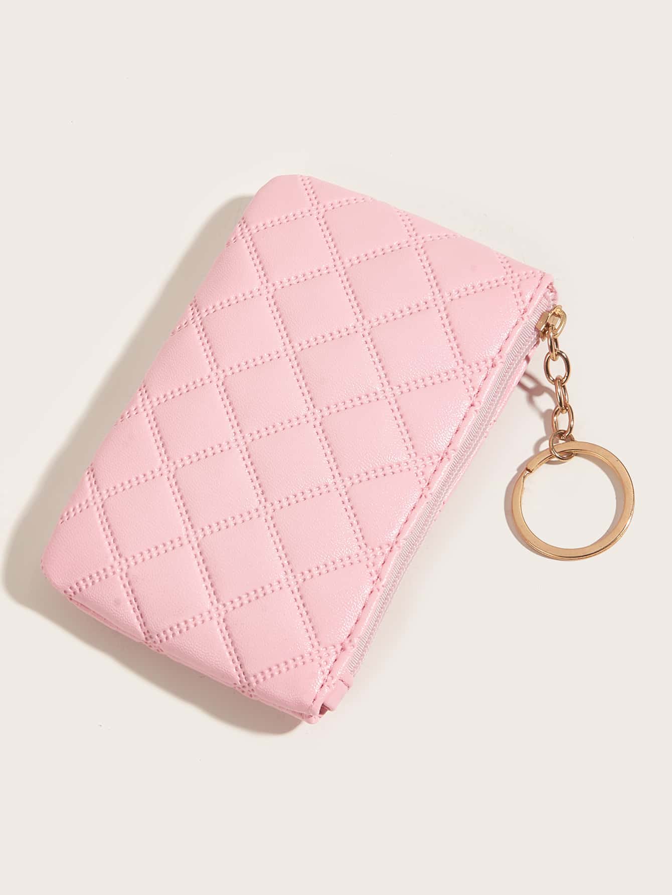 Women's Pressed Flower Solid Color Keychain Wallet Mini Coin Purse Card Holder Compact Wallet Fashion Cute Lightweight Small Bag For Women