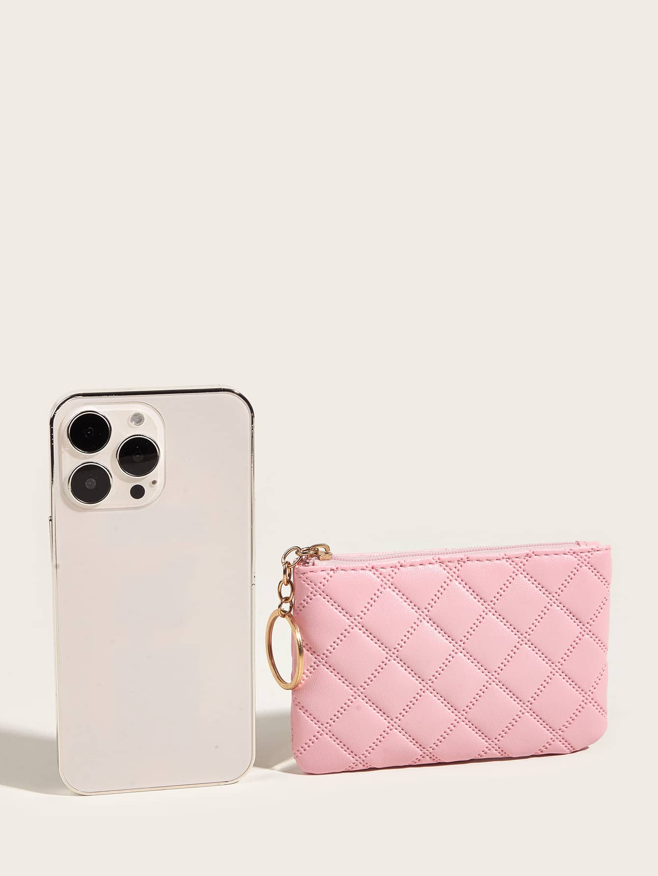 Women's Pressed Flower Solid Color Keychain Wallet Mini Coin Purse Card Holder Compact Wallet Fashion Cute Lightweight Small Bag For Women