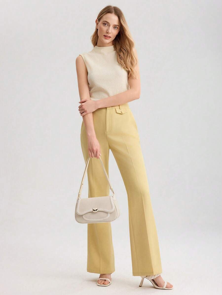 Women's Premium Shoulder Bag With Colorblock Trim Elegant Small Purse Fashion Casual Tote Commuter Office Daily Travel Handbag Gift