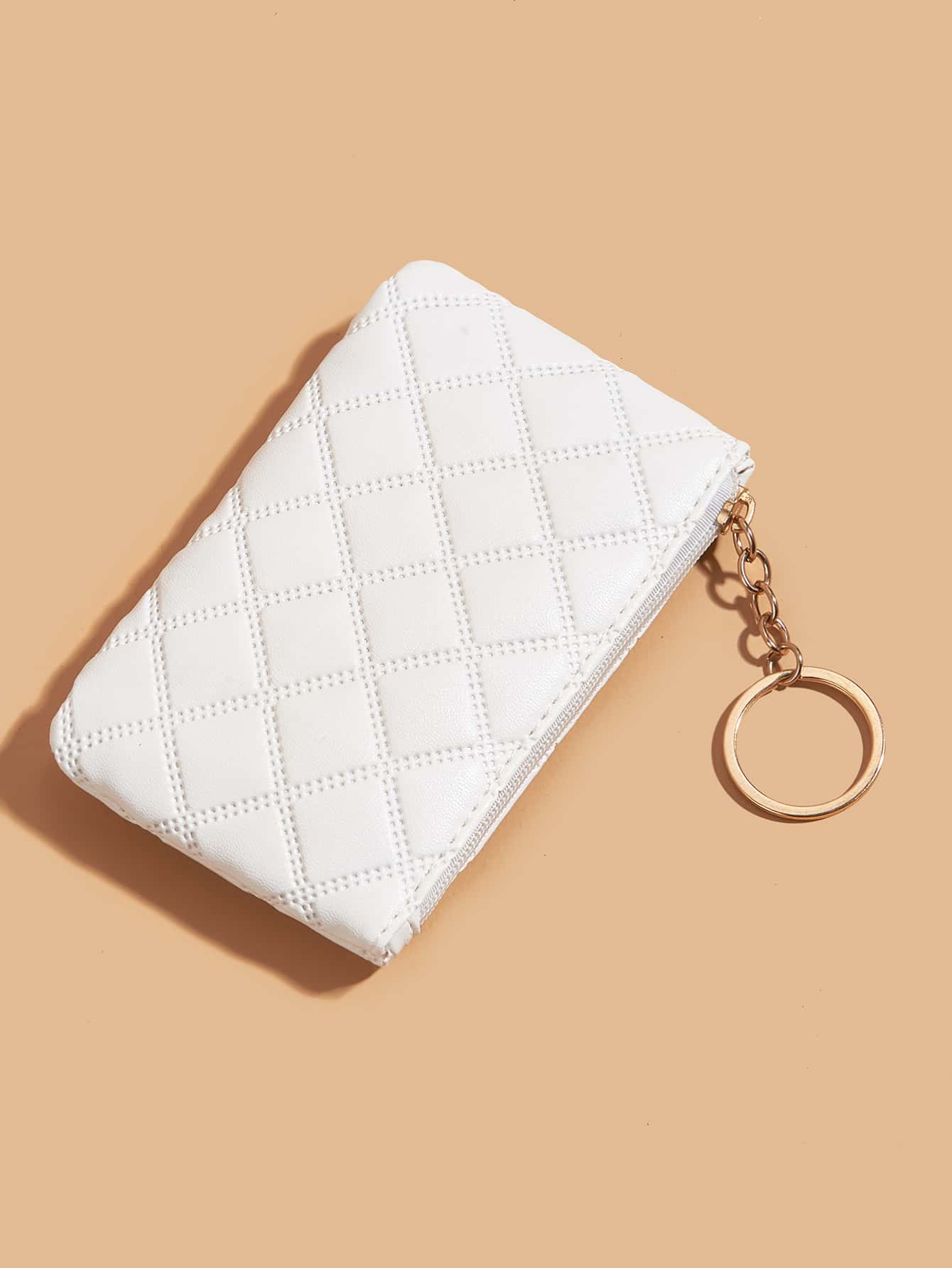 Women's Pressed Flower Solid Color Keychain Wallet Mini Coin Purse Card Holder Compact Wallet Fashion Cute Lightweight Small Bag For Women