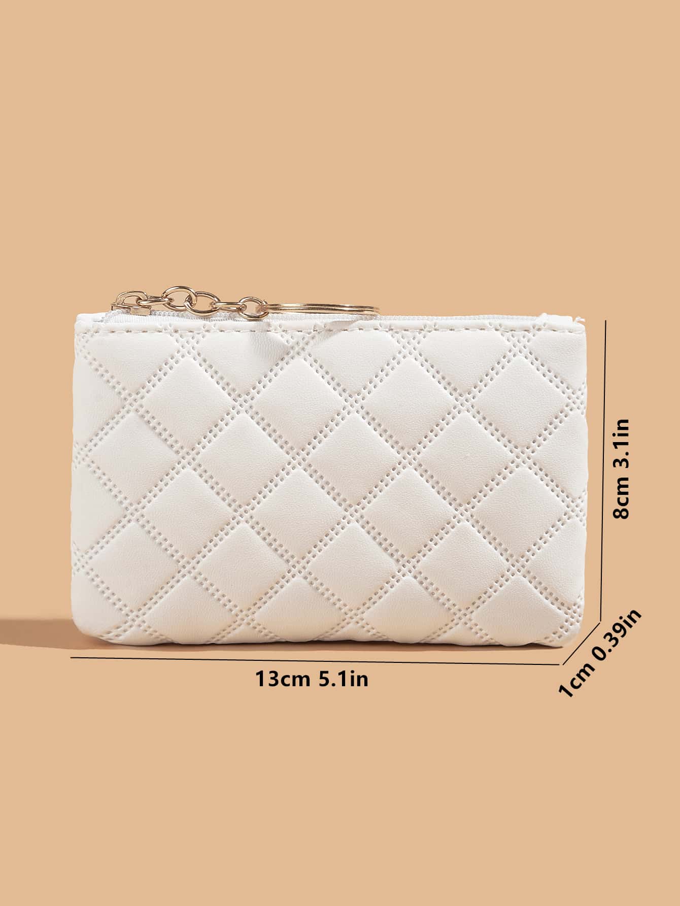 Women's Pressed Flower Solid Color Keychain Wallet Mini Coin Purse Card Holder Compact Wallet Fashion Cute Lightweight Small Bag For Women