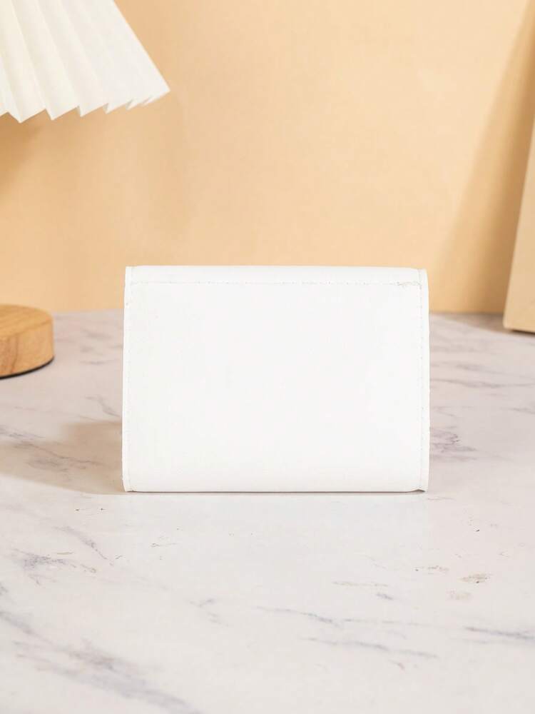 Women's Tri Fold Short Wallet With Bow Decor Minimalist Clutch Purse Fashion Cute Small Wallet Mini Handbag For Women Daily Casual Use