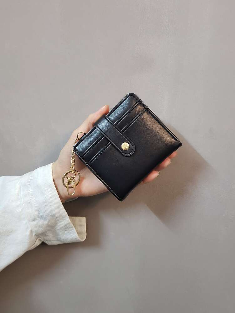 Women's Brown PU Leather Pocket Wallet With Stitch Detail ID Window Bi Fold Credit Card Holder Minimalist Fashion Small Wallet Gift